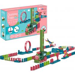 Allerion Domino Set Trein – Domino Stenen Spel voor Kinderen – 120 Dominostenen en 11 Attributen – STEM Speelgoed