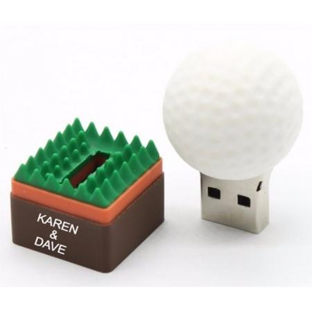 Golfbal USB stick met eigen naam of tekst