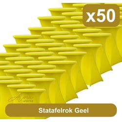 Statafelrok geel 80 cm - per 50 - partytafel - Alora tafelrok voor statafel - Statafelhoes - Bruiloft - Cocktailparty - Stretch Rok - Set van 50