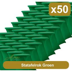 Statafelrok groen 80 cm - per 50 - partytafel - Alora tafelrok voor statafel - Statafelhoes - Bruiloft - Cocktailparty - Stretch Rok - Set van 50