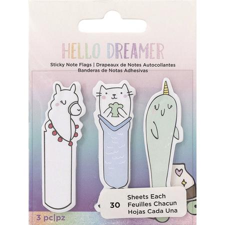 American Crafts - Hello Dreamer Pad - Sticky Note Flags (3 stuks / 90 vellen)