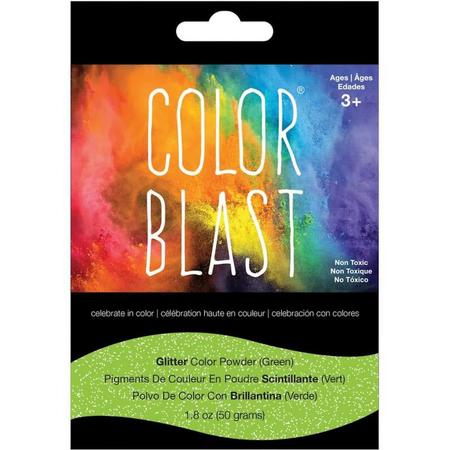 Color Blast kleurpoeder glitter groen color run