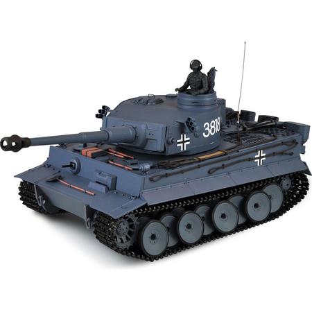 RC tank proffesional line line IR/BB Tiger 1 2.4GHZ  Control edition V6.0 met metalen onderbak en luxe houten koffer
