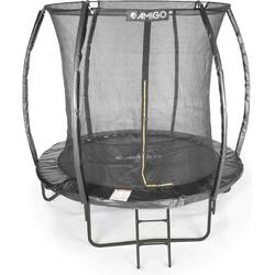 AMIGO trampoline Basic - Met Veiligheidsnet En Ladder - 244 cm - Zwart