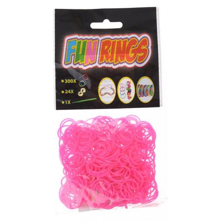 Amigo Fun Rings armband vlechten roze 325-delig