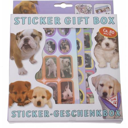 Amigo Sticker Geschenkdoos Honden 80-delig
