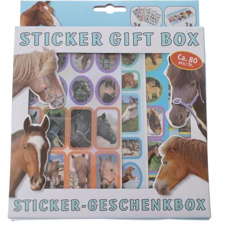 Amigo Sticker Geschenkdoos Paarden 80-delig