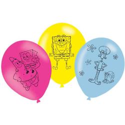 6 ballonnen Spongebob