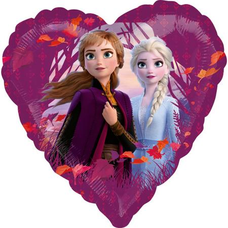 Amscan - Disney Frozen - Elsa - Anna - Folie ballon - Helium Ballon - Hart - 43 Cm - Leeg - 1 Stuks