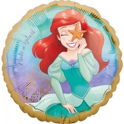 Amscan - Disney Princess - Ariël de kleine zeemeermin - Folie ballon - Helium ballon - 43 Cm - Leeg - 1 Stuks