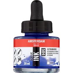 Amsterdam Acrylic Ink Fles 30 ml Ultramarijn 504