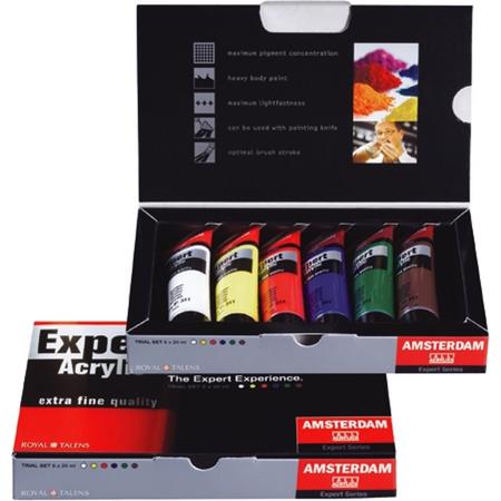 Expert acrylverf set 6 kleuren 20 ml tubes