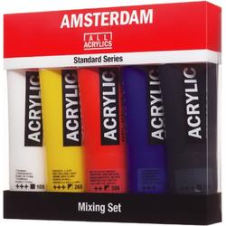 Standard mixing set 5 kleuren 120 ml tubes acrylverf