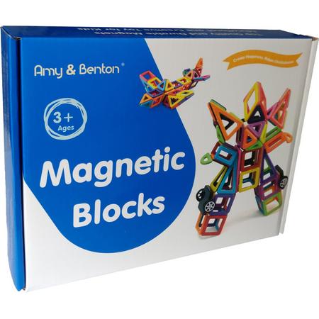 Magnetische Bouwblokken - Amy and Benton - Set 56 stk. - Magneet Speelgoed
