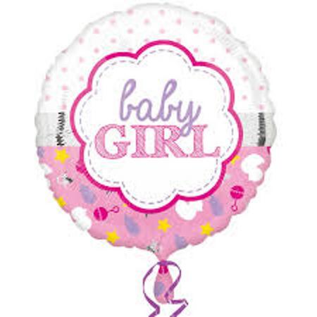 Anagram - Folieballon - Shape - Baby Girl - Met Helium - 85cm
