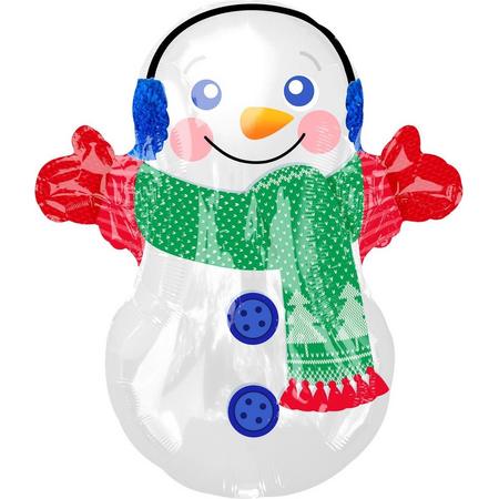 Anagram Folieballon Adorable Snowman 45 X 53 Cm Wit