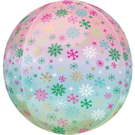Anagram Folieballon Ombré Snowflakes 40 Cm