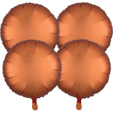 Anagram Folieballonnen 43 Cm Oranje 4 Stuks