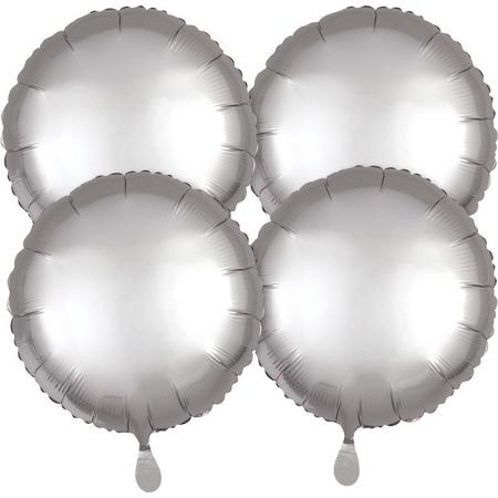 Anagram Folieballonnen 43 Cm Zilver 4 Stuks