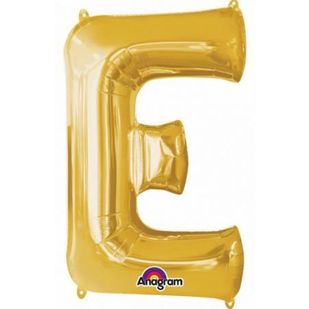 Letter E ballon goud 86 cm