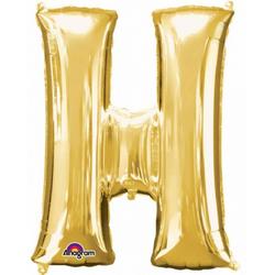 Letter H ballon goud 86 cm
