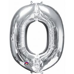 Letter O ballon zilver 86 cm