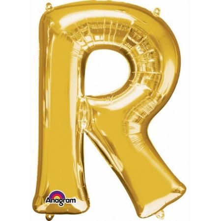 Letter R ballon goud 86 cm