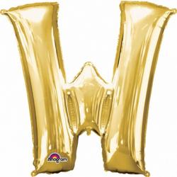 Letter W ballon goud 86 cm