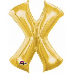 Letter X ballon goud 86 cm