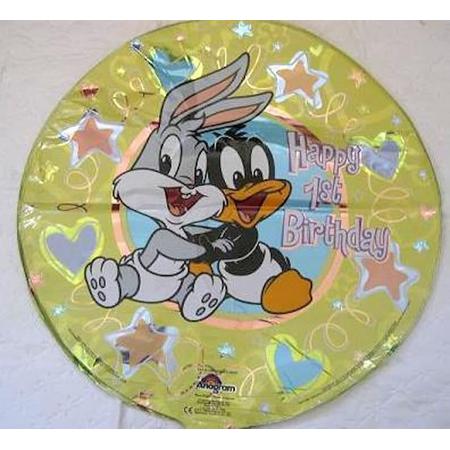 folieballon - Happy 1st Birthday Baby Bunny