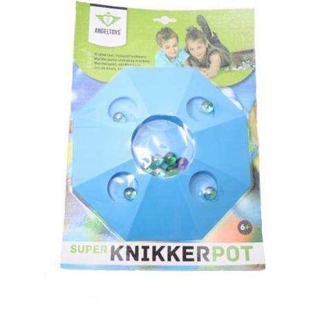 Angel Toys Knikkerpot Super 22cm Blauw Inclusief 10 Knikkers