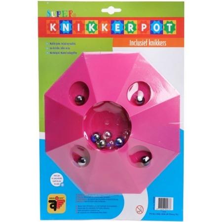 Angel Toys Knikkerpot Super 22cm Roze Inclusief 10 Knikkers