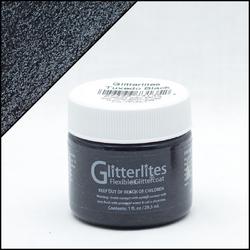 Angelus Glitterlites - Zwart - 29,5 ml Glitter verf voor o.a. leer (Tuxedo Black)