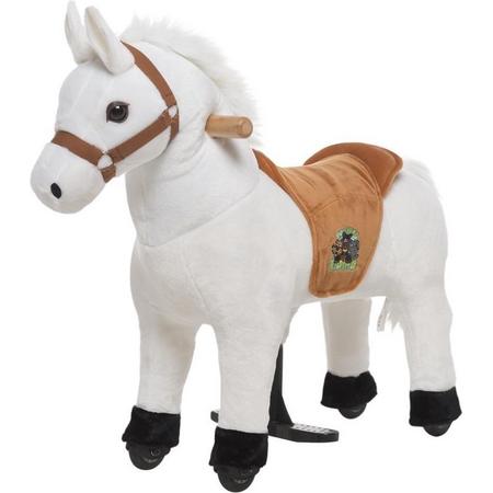 Animal Riding Paard Snowy Wit XS / Mini - Rijdend paardenspeelgoed - paardenspeelgoed - zadelhoogte 44 CM - Verstelbaar pedaal 3 standen. Afneembaar zadel.