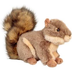 Pluche knuffeldier grijze eekhoorn 23 cm - Bos dieren speelgoed knuffels