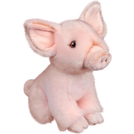 Pluche knuffeldier varken/biggetje 15 cm - Boerderij dieren speelgoed knuffels