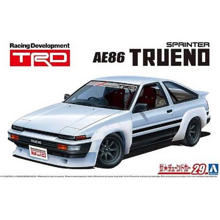 1:24 Aoshima 05896 TRD AE86 Sprinter Trueno N2 1985 Toyota Plastic kit