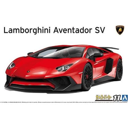 1:24 Aoshima 06120 Lamborghini Aventador SV2015 Car Plastic kit