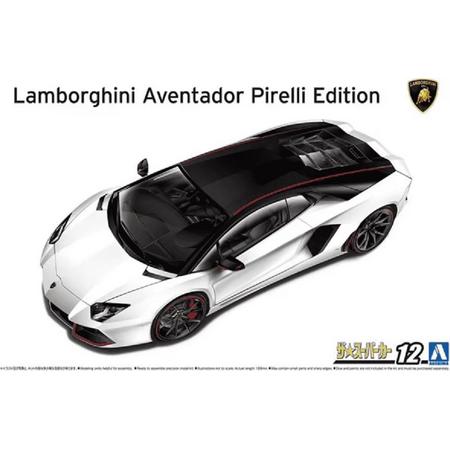 1:24 Aoshima 06121 Lamborghini Aventador Pirelli Edition 2014 Car Plastic kit