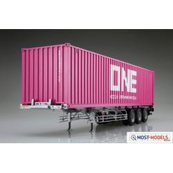 1:32 Aoshima 05584 Nippon Trex Trailer w Container Ocean Network Express (ONE)