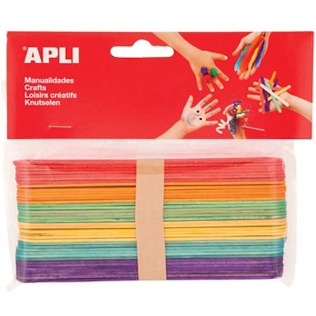 Apli Kids gekleurde houten sticks XXL 40 stuks