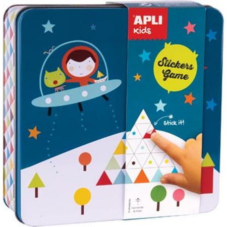 Apli Kids stickerspel by Haciendo El India, in metalen doos, ruimte