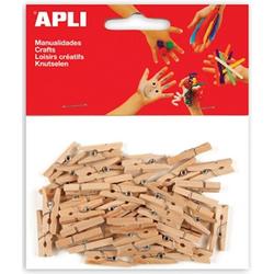 Apli mini wasknijper natuurlijk hout 45 stuks
