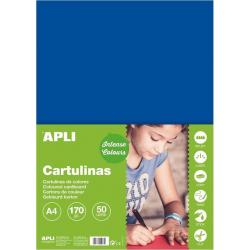 APLI Donkerblauw Karton A4 170 g/m² - 50 vel