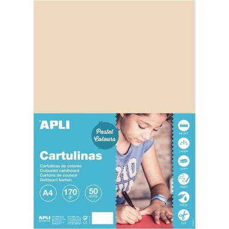 APLI Vanille Karton A4 170 g/m² - 50 vel