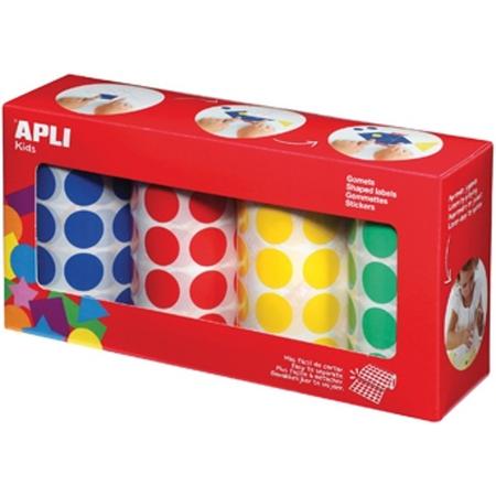Apli Kids stickers rond doos met 4 rollen