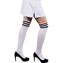kousen Cheerleader dames polyester wit/zwart one-size