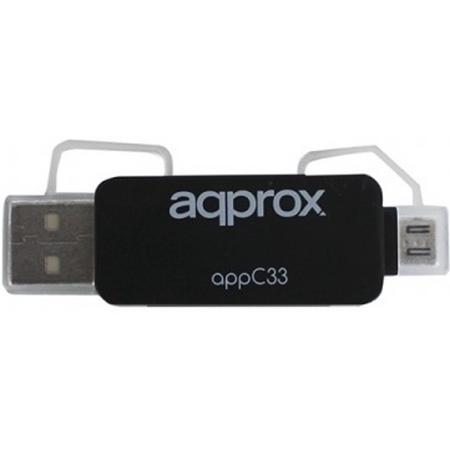 Approx APPC33 Zwart geheugenkaartlezer
