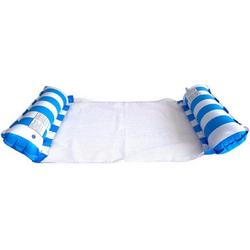 AquaSouth Waterhangmat - Hangmat - Opblaasbare hangmat - Waterspeelgoed - Donkerblauw gestreept