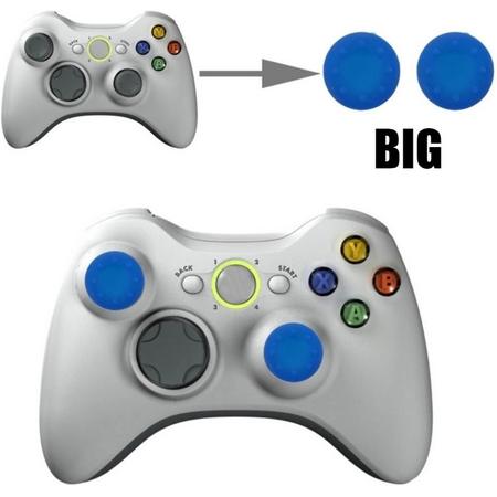 Thumb grips - Controller Thumbgrips - Joystick Cap - Thumbsticks - Thumb Grip Cap voor Playstation PS4 en Xbox - 2 stuks Groot 8 dots extra grip Blauw